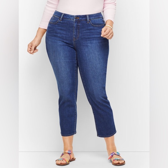 Talbots • The Curvy Straight Leg Jean Size 14 Medium Wash High Rise Denim Casual - Picture 1 of 11